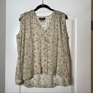 Isabel Marant Beige Floral Print Silk Top